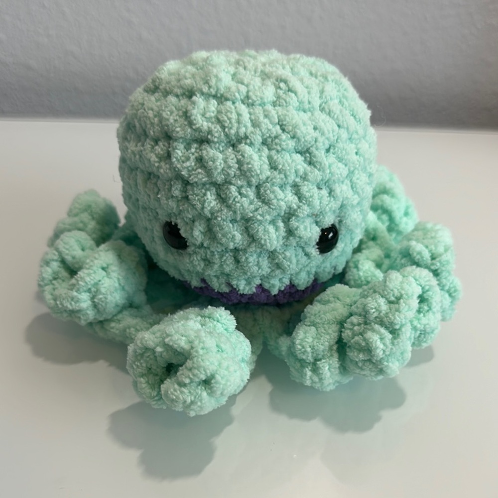 Mint Green Crochet Octopus